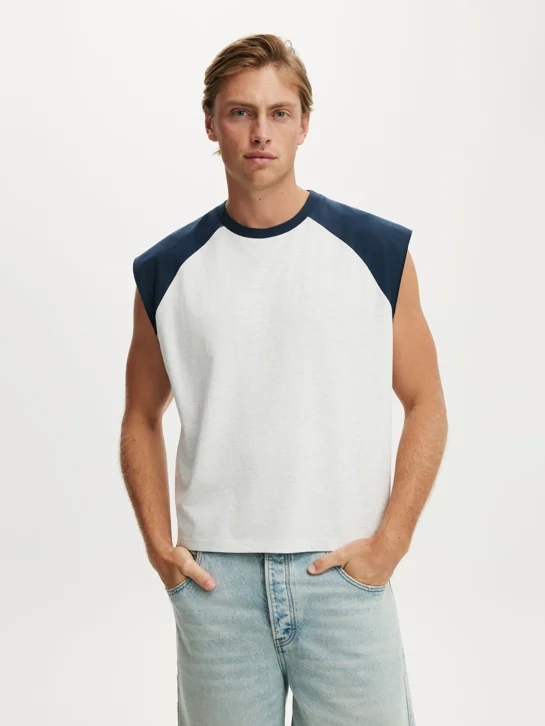 COTTON ON Áo Thun Cộc Tay Nam - Cropped Fit Muscle