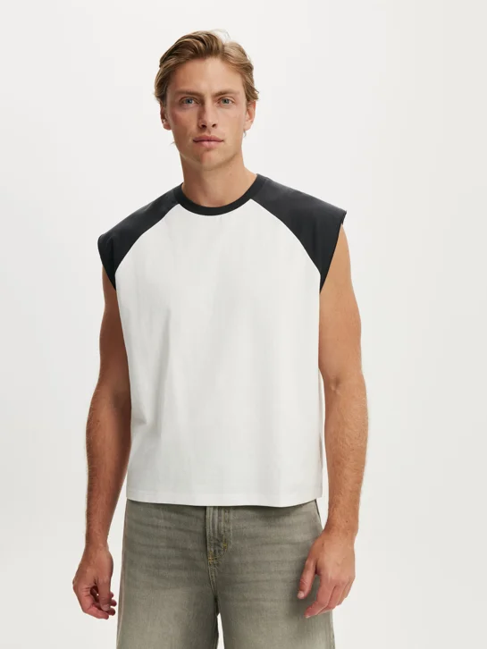COTTON ON Áo Thun Cộc Tay Nam - Cropped Fit Muscle