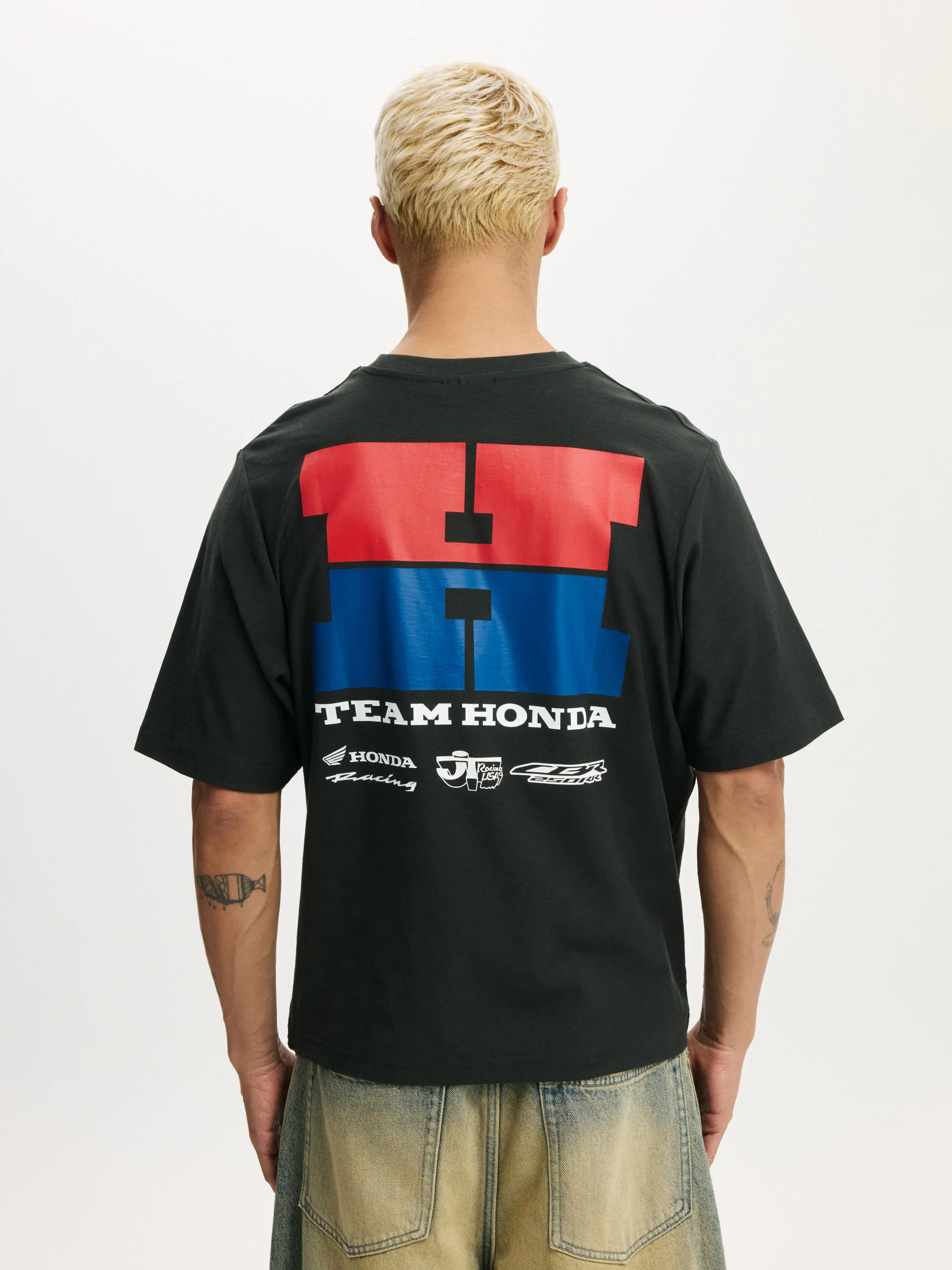 COTTON ON Áo Thun Tay Ngắn Nam-Cropped Fit Honda X Jt Racing