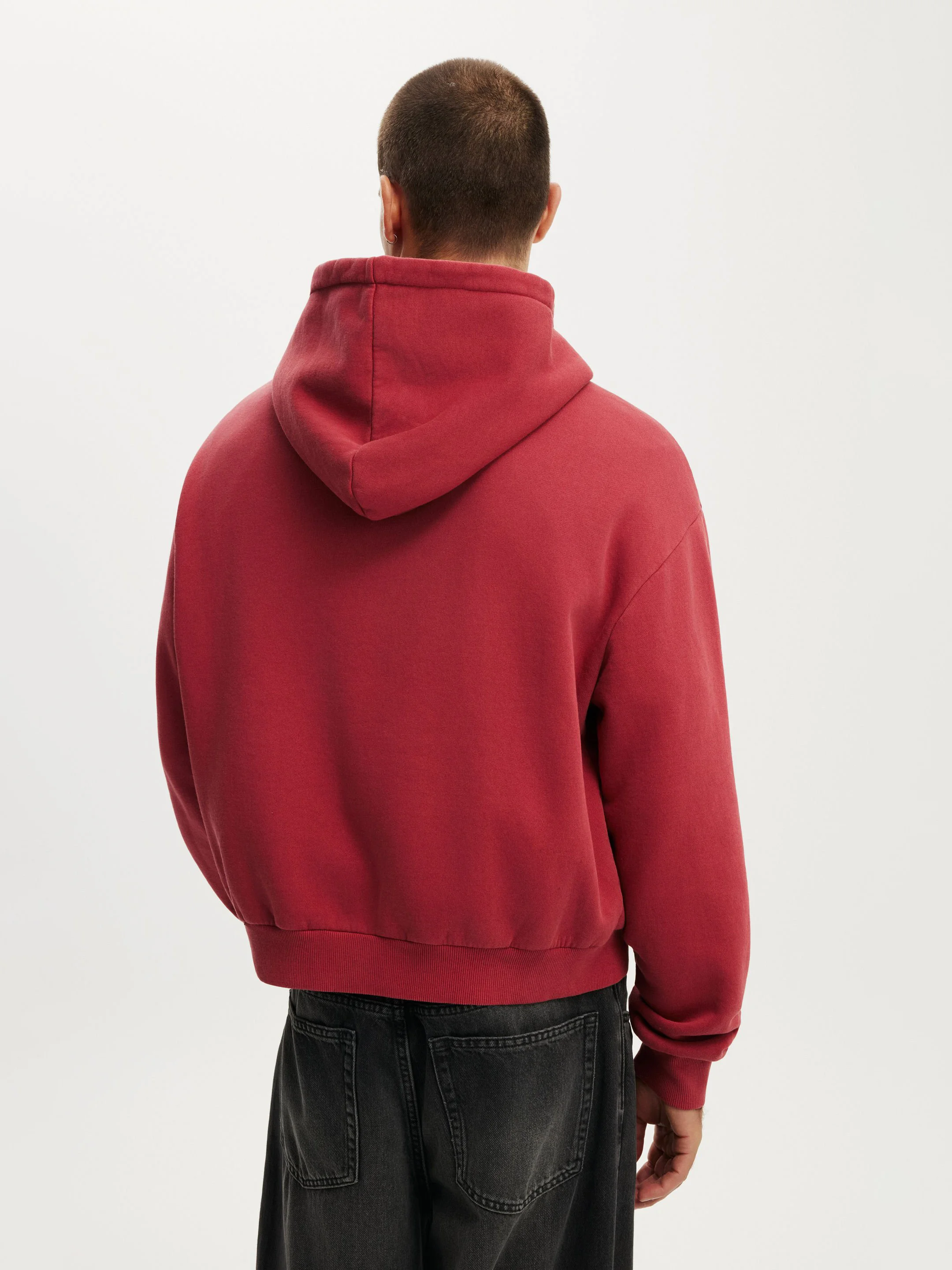 COTTON ON Áo Chui Đầu Có Nón Nam - Cropped Fit Graphic Hoodie