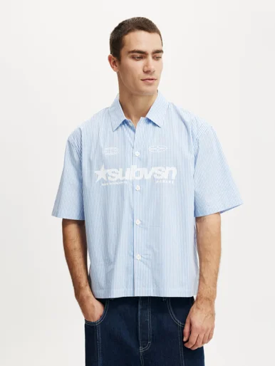 COTTON ON Áo Sơ Mi Ngắn Tay Nam - Alex Short Sleeve Shirt