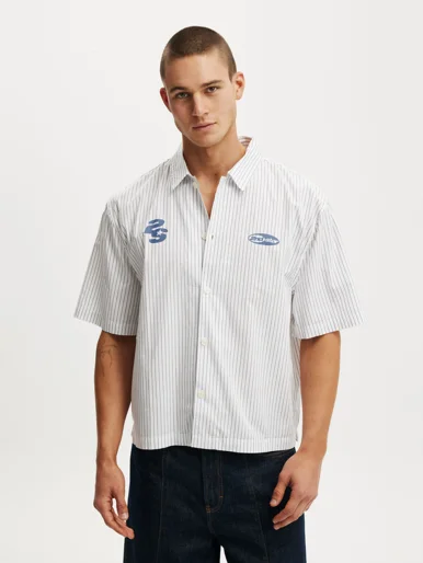 COTTON ON Áo Sơ Mi Ngắn Tay Nam - Alex Short Sleeve Shirt