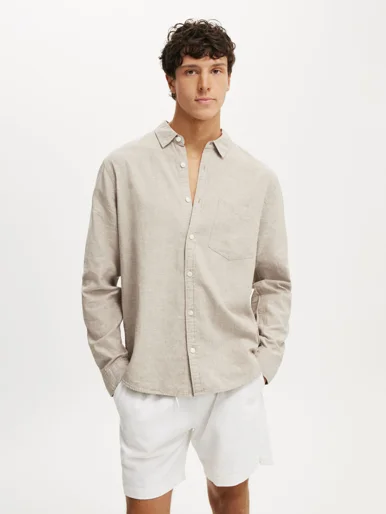 COTTON ON Áo Sơ Mi Dài Tay Nam-Luca Long Sleeve Shirt