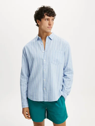 COTTON ON Áo Sơ Mi Dài Tay Nam-Luca Long Sleeve Shirt
