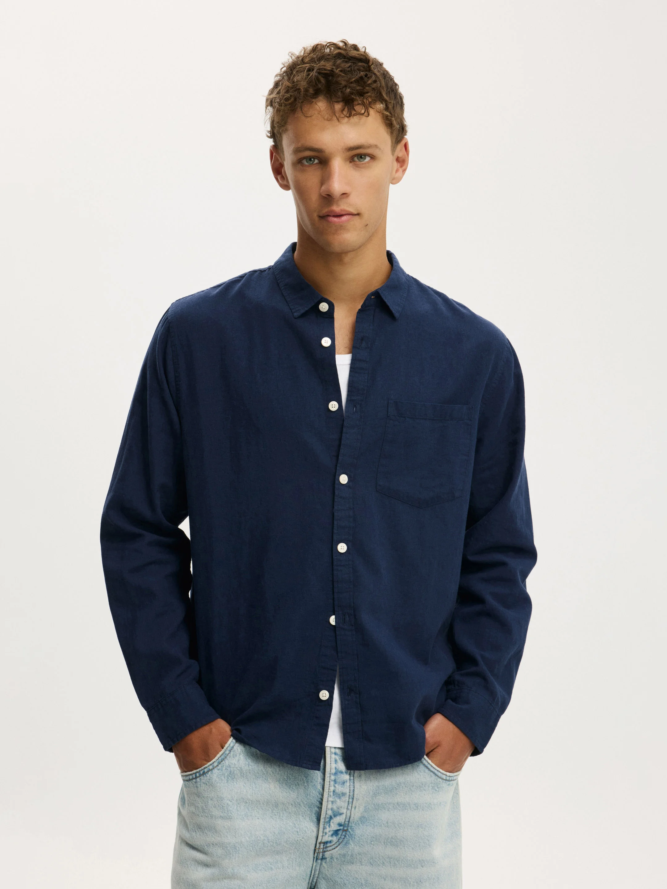 COTTON ON Áo Sơ Mi Dài Tay Nam - Luca Long Sleeve Shirt