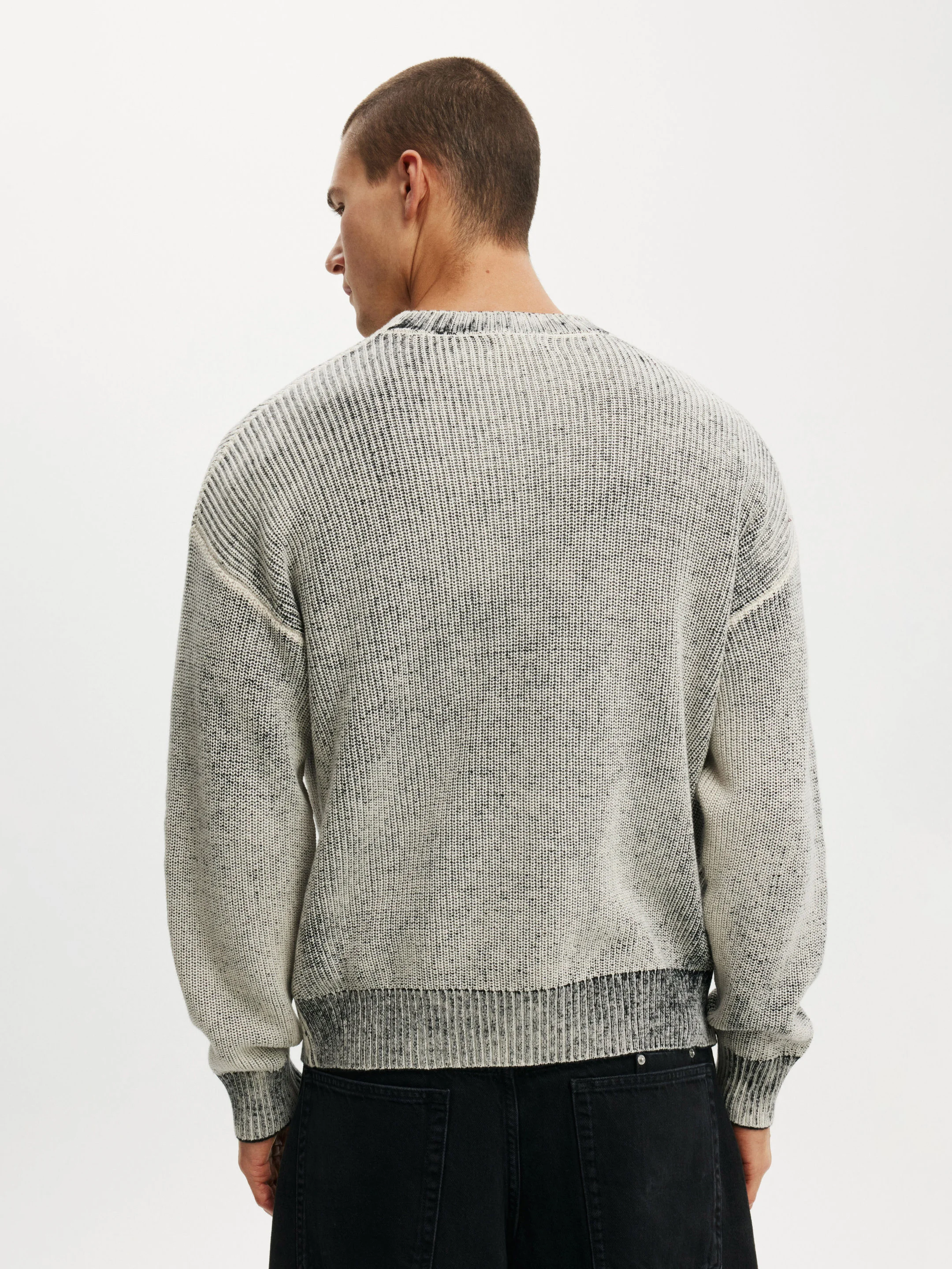 COTTON ON Áo Len Dài Tay Nam - Y2K Box Fit Crew Knit