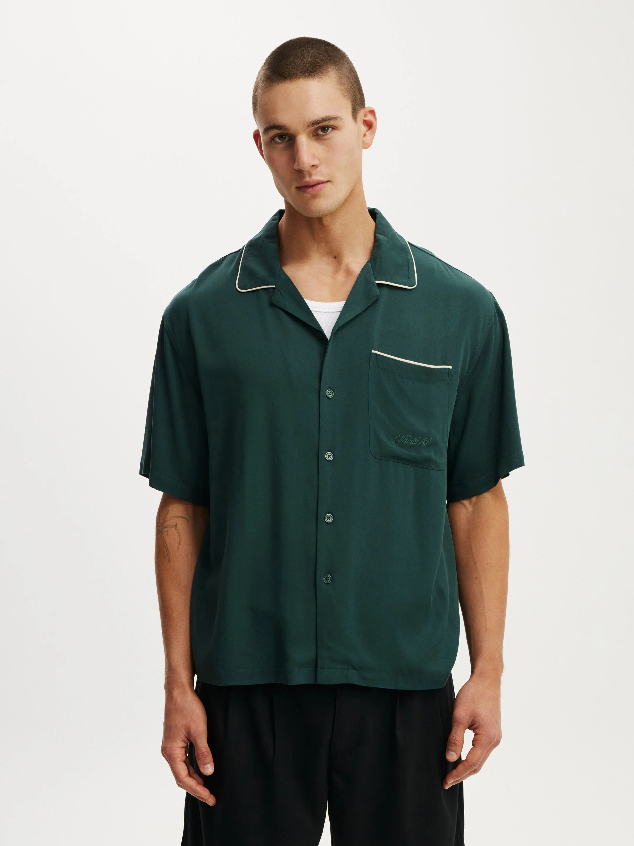 COTTON ON Áo Sơ Mi Ngắn Tay Nam - Sorrento Short Sleeve Shirt
