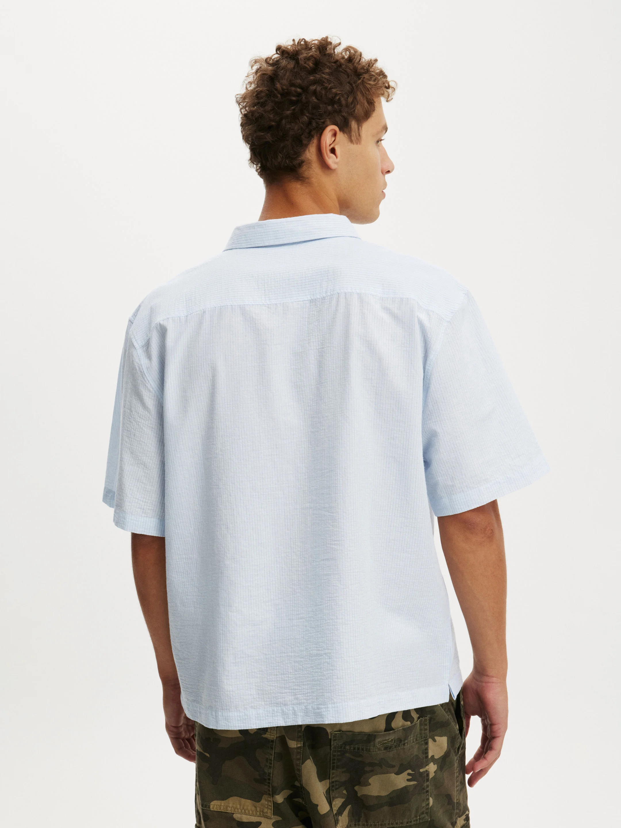 COTTON ON Áo Sơ Mi Tay Ngắn Nam-Lucky Short Sleeve Shirt