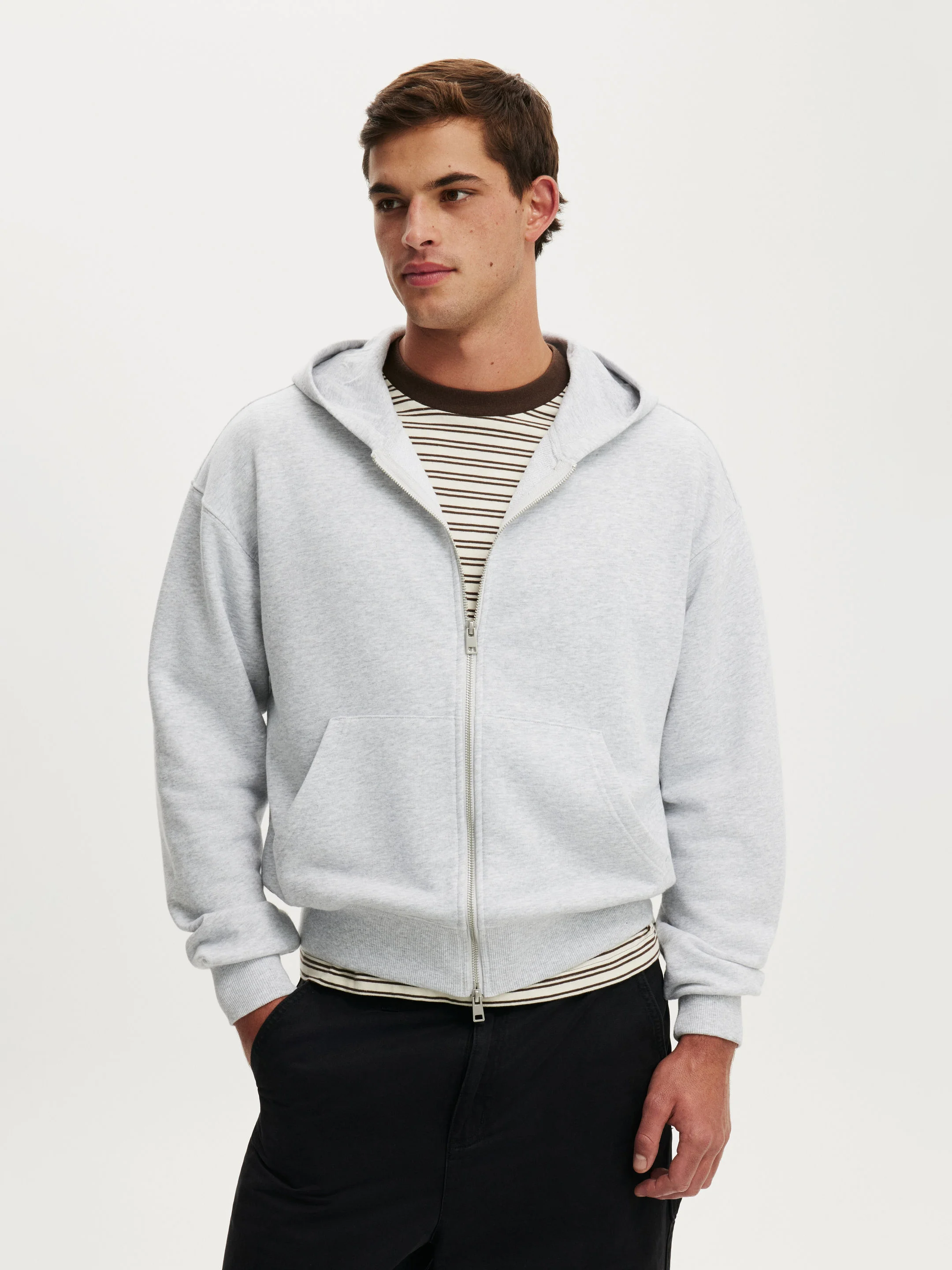 COTTON ON Áo Khoác Có Nón Nam - Zip Up Hoodie