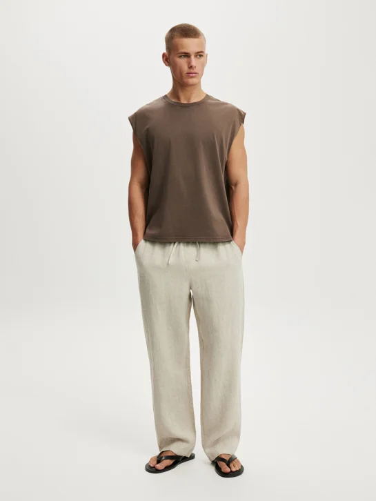 COTTON ON Quần Linen Dài Nam - Baggy Linen Pant