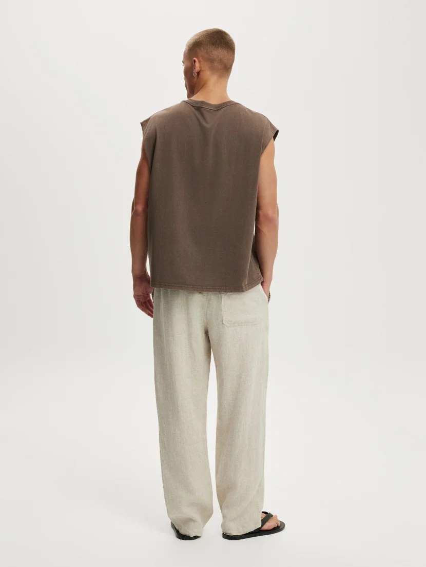COTTON ON Quần Linen Dài Nam - Baggy Linen Pant