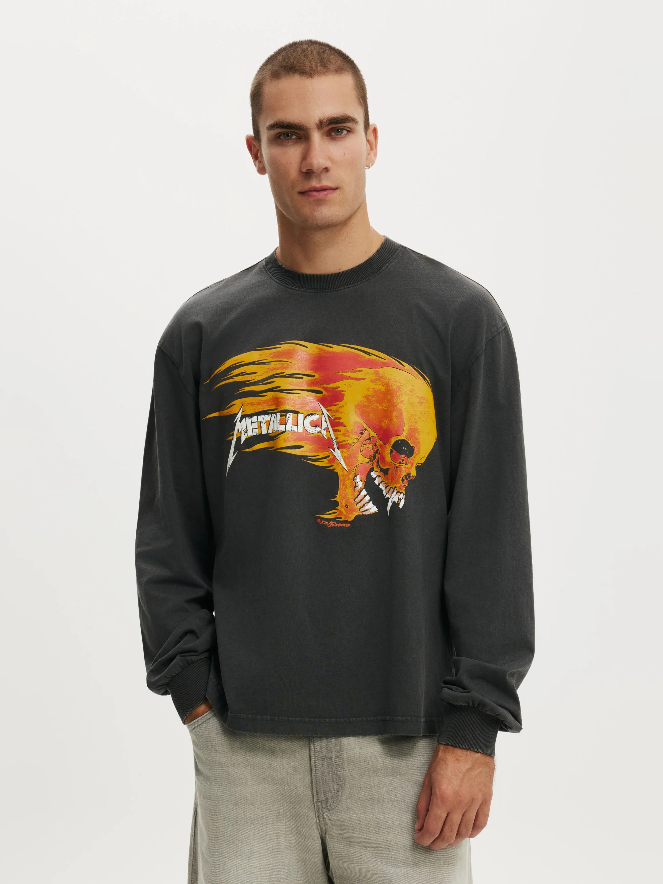 COTTON ON Áo Thun Có Họa Tiết Nam-Everyday Fit Ls Music T-Shirt