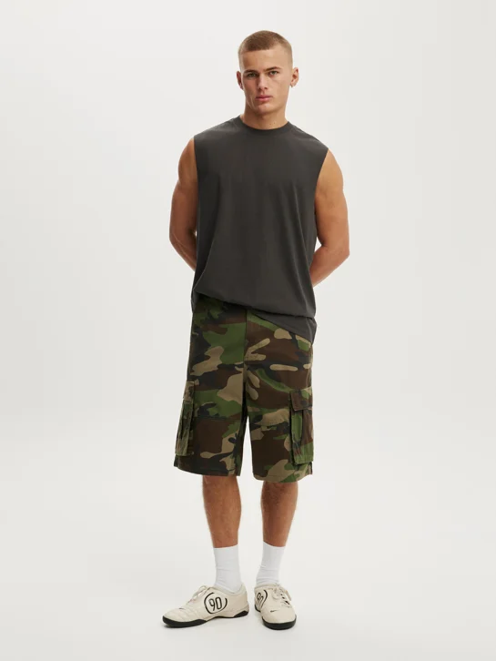 COTTON ON Quần Khaki Ngắn Nam-Super Baggy Cargo Short