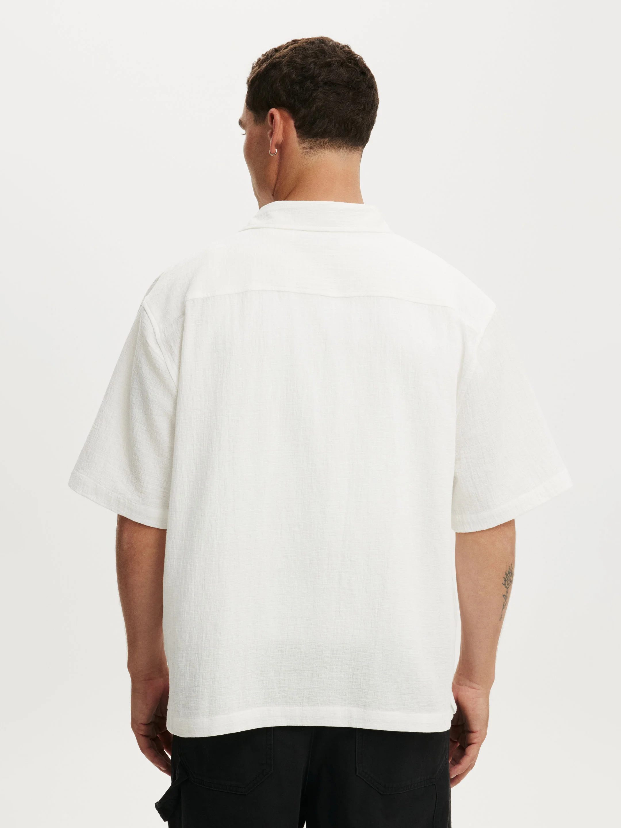 COTTON ON Áo Sơ Mi Ngắn Tay Nam - Boxy Fit Short Sleeve Shirt