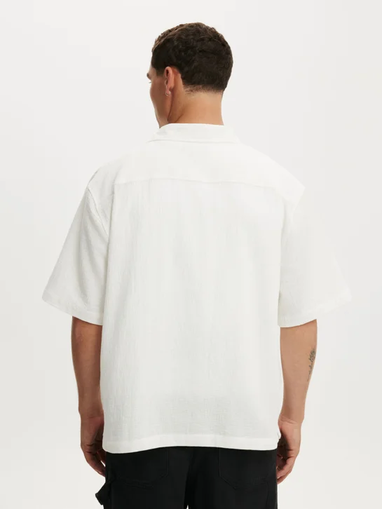 COTTON ON Áo Sơ Mi Ngắn Tay Nam - Boxy Fit Short Sleeve Shirt
