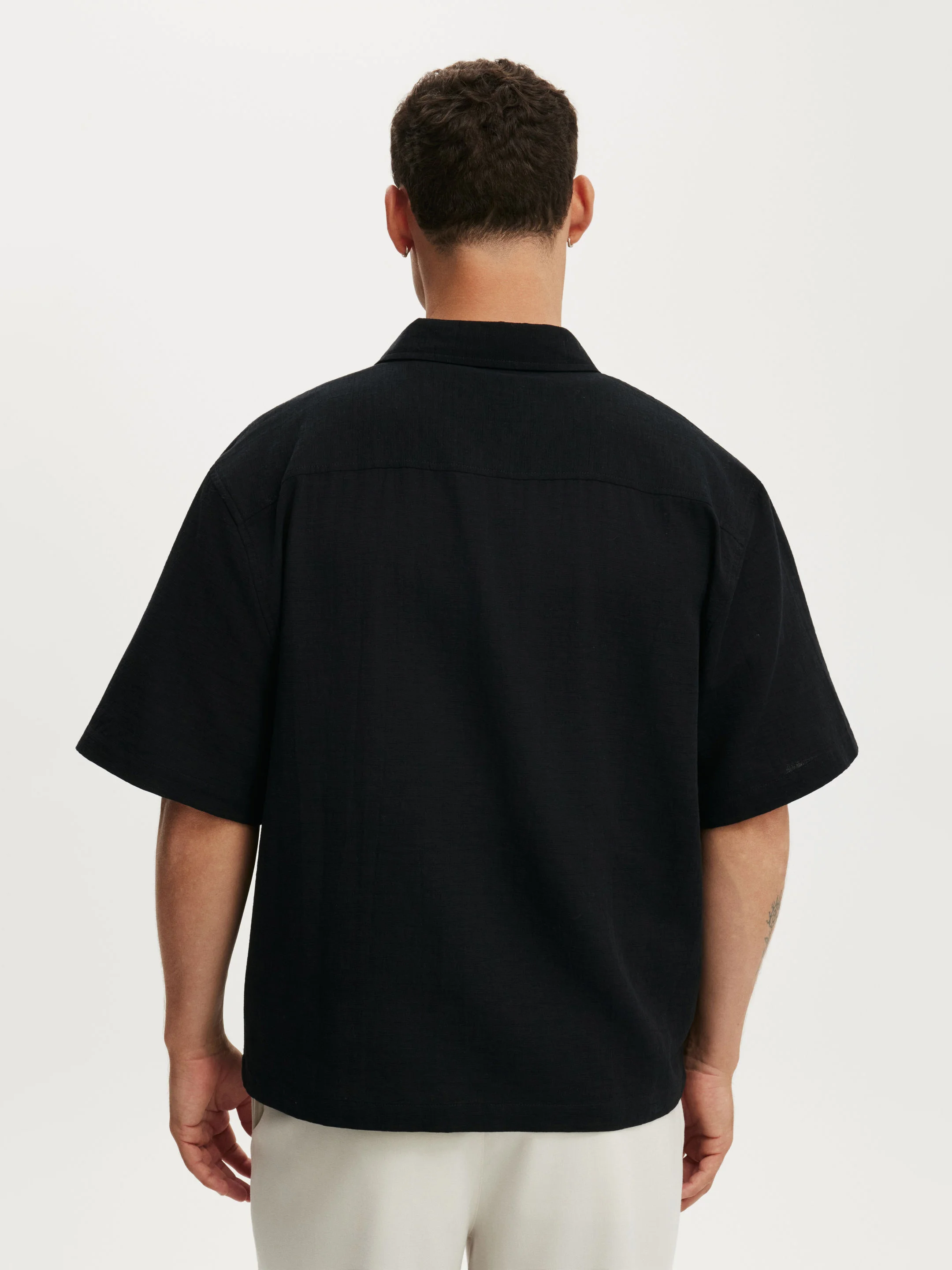 COTTON ON Áo Sơ Mi Ngắn Tay Nam - Boxy Fit Short Sleeve Shirt