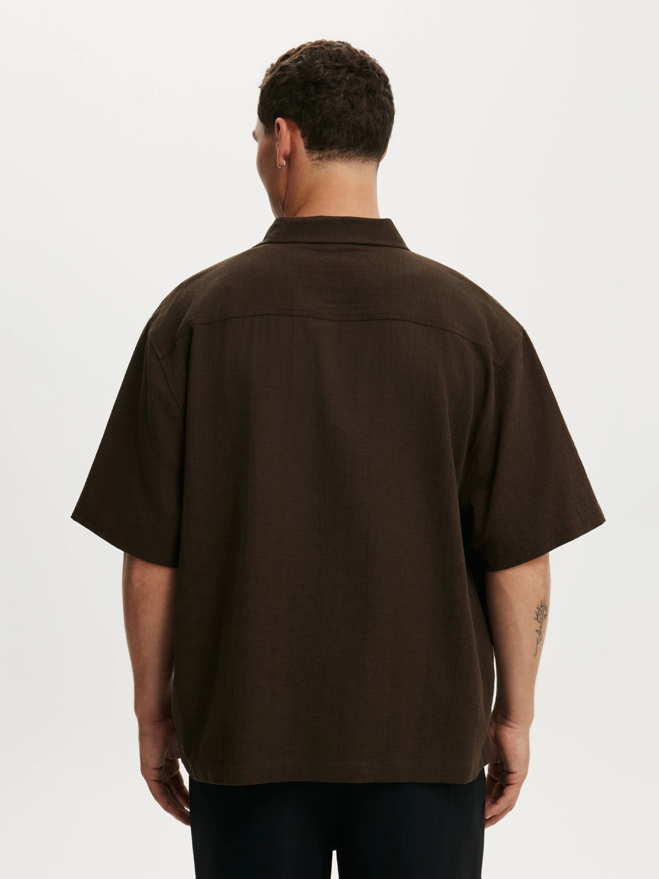 COTTON ON Áo Sơ Mi Ngắn Tay Nam - Boxy Fit Short Sleeve Shirt