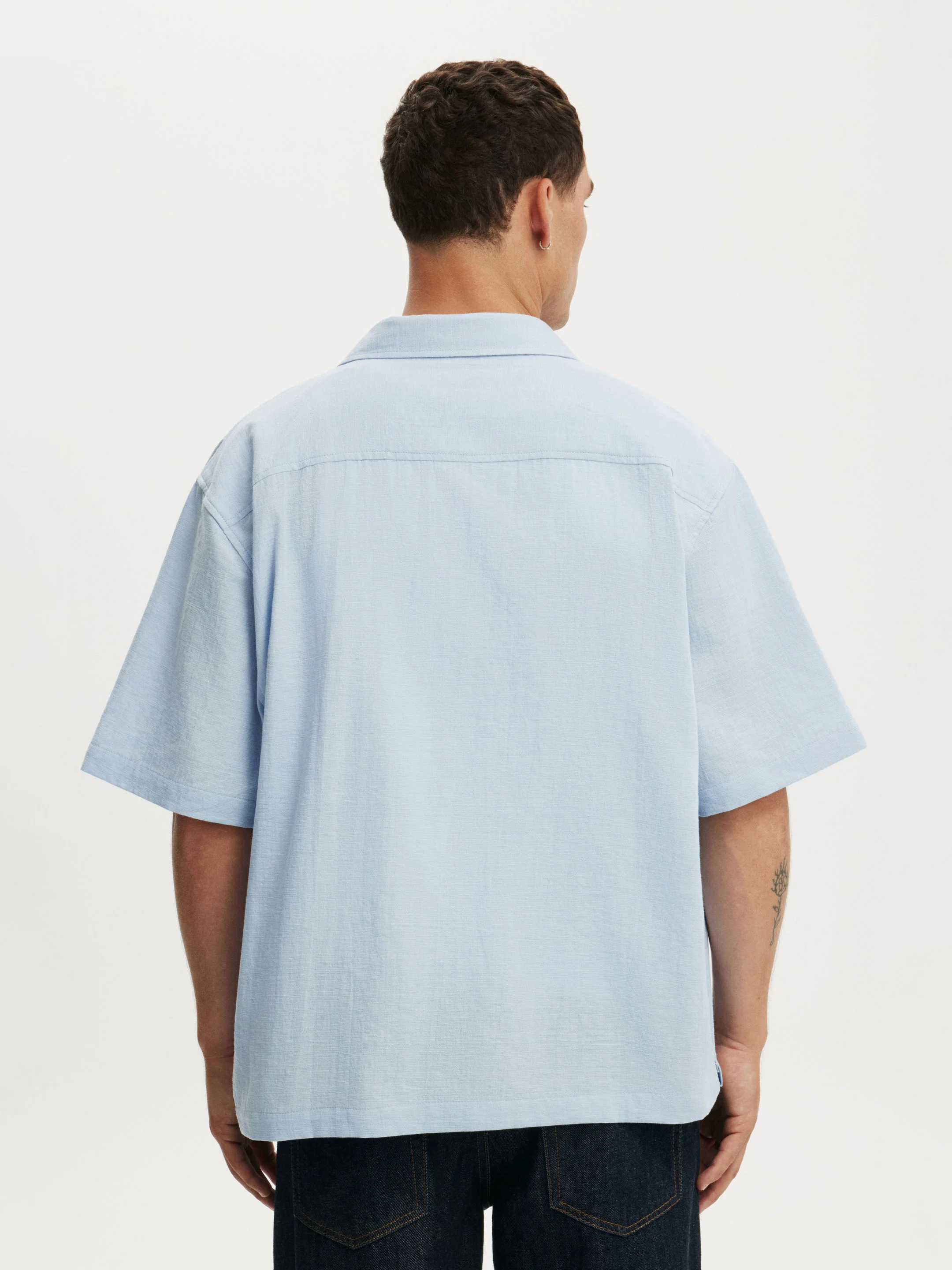 COTTON ON Áo Sơ Mi Ngắn Tay Nam - Boxy Fit Short Sleeve Shirt