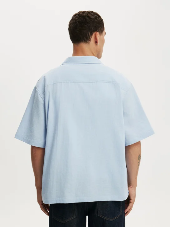 COTTON ON Áo Sơ Mi Ngắn Tay Nam - Boxy Fit Short Sleeve Shirt