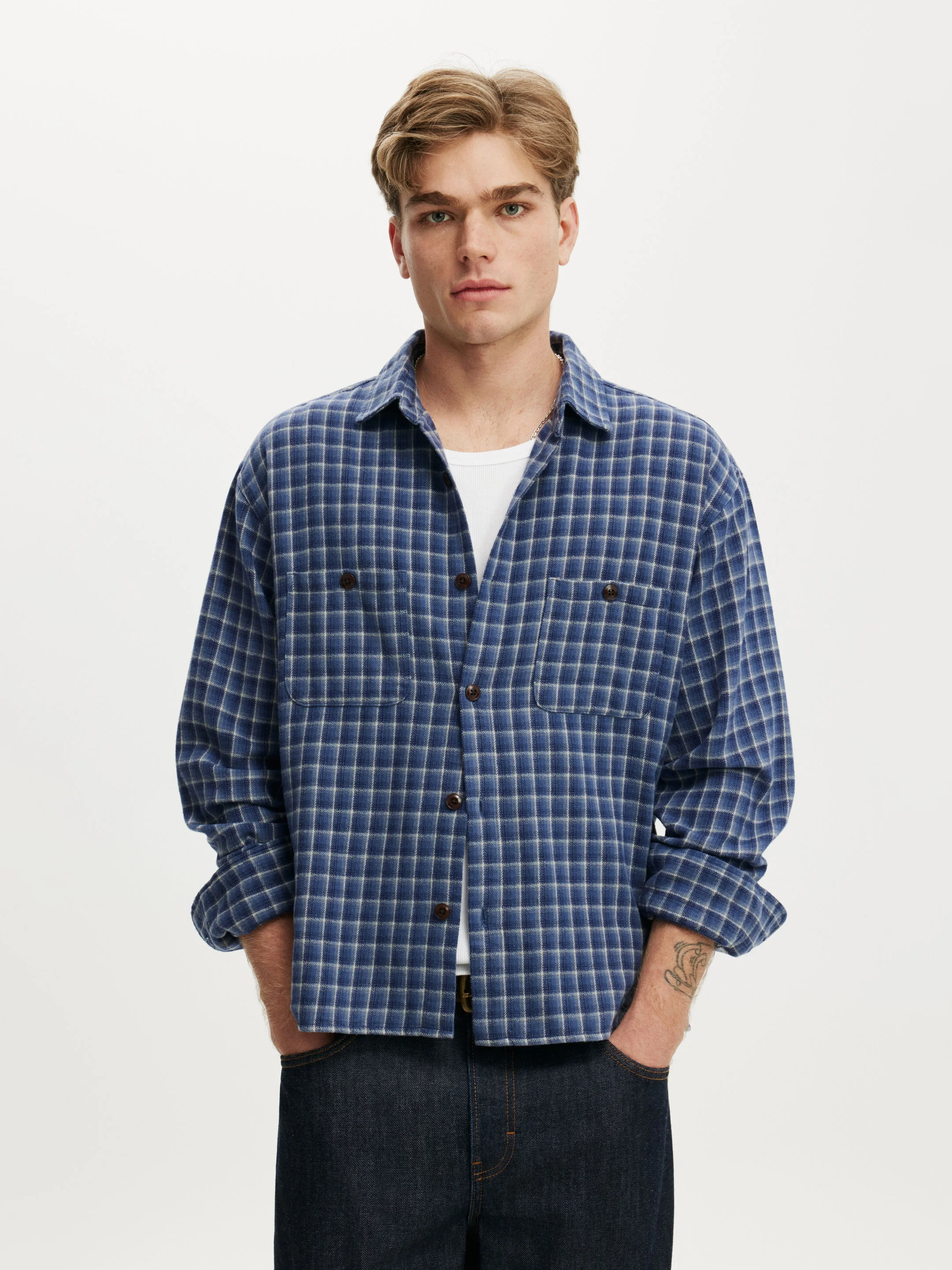 COTTON ON Áo Sơ Mi Dài Tay Nam - Richmond Long Sleeve Shirt
