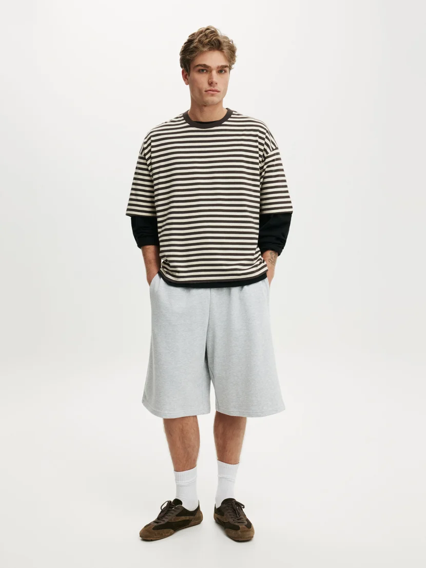 COTTON ON Quần Shorts Ống Rộng Nam - Super Baggy Fleece Short