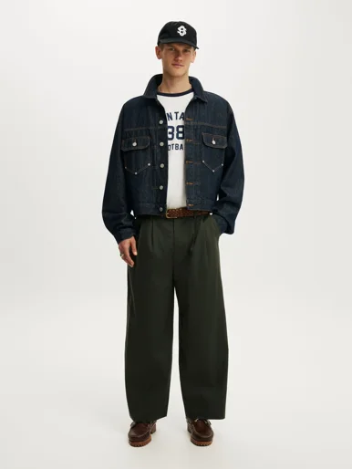 COTTON ON Quần Vải Dài Nam - Baggy Barrel Pant