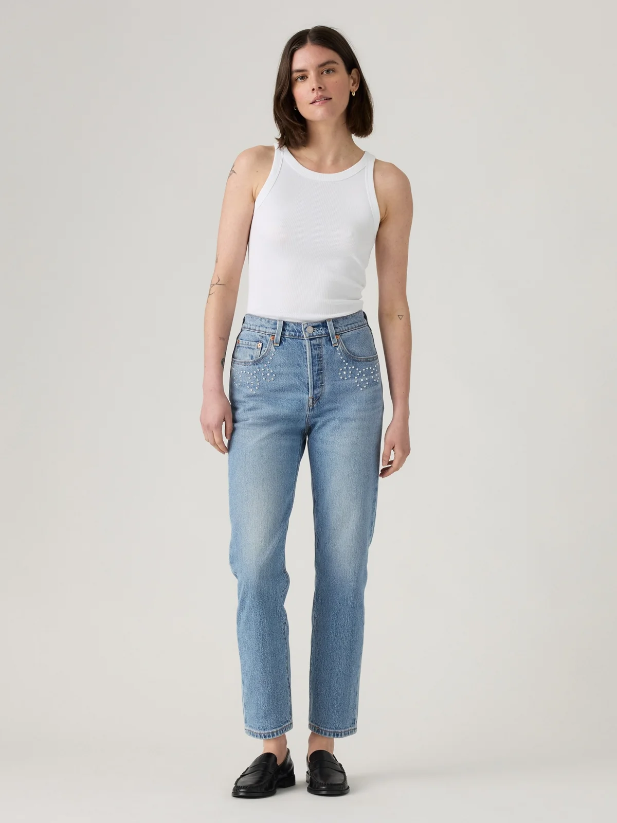 LEVI'S Quần Jeans Nữ Dài - Straight Crop 501