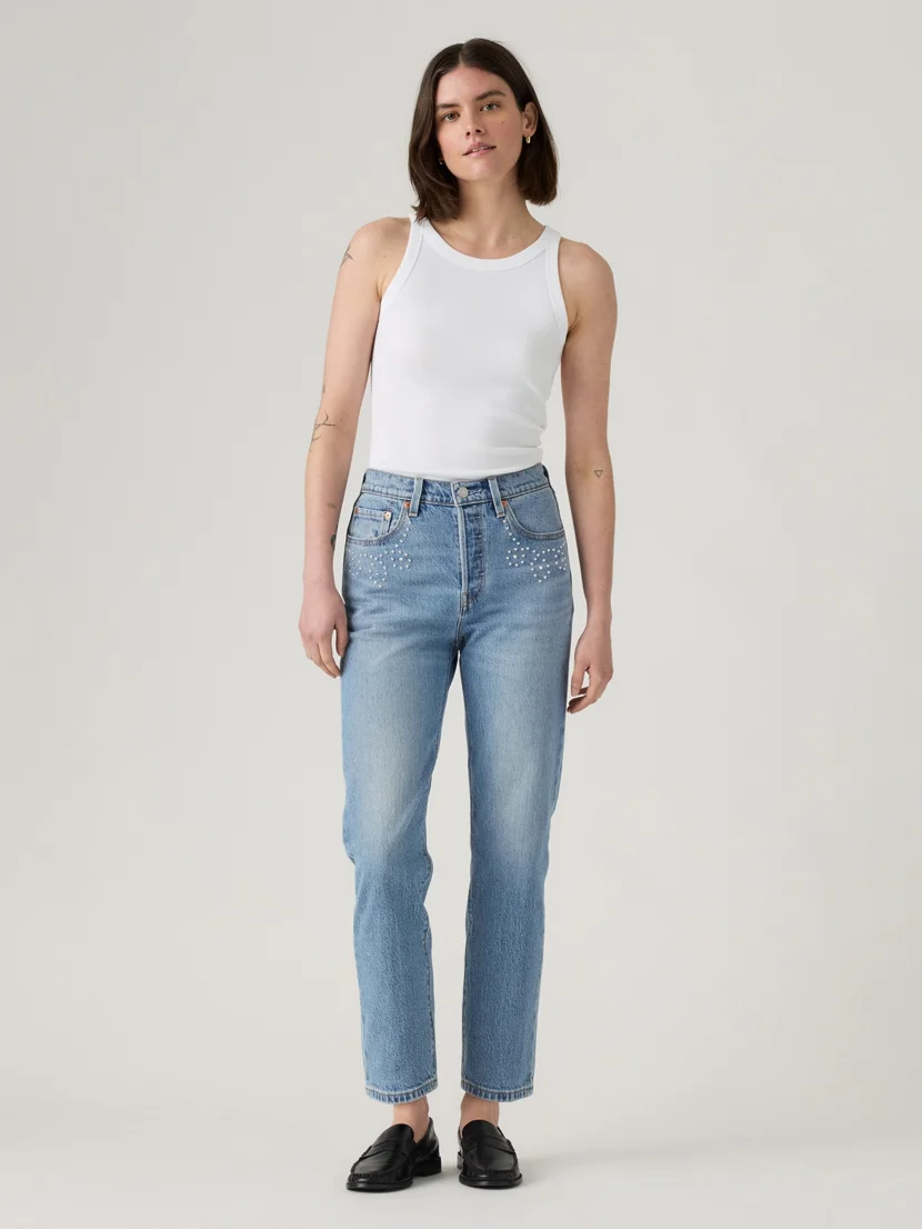LEVI'S Quần Jeans Nữ Dài - Straight Crop 501