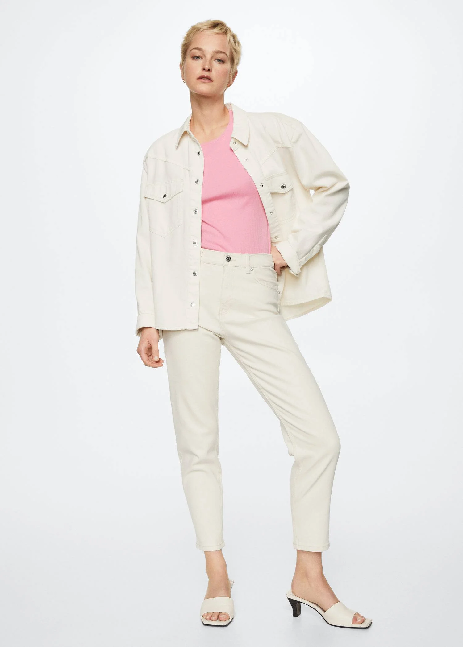 MANGO Quần Jeans Newmom