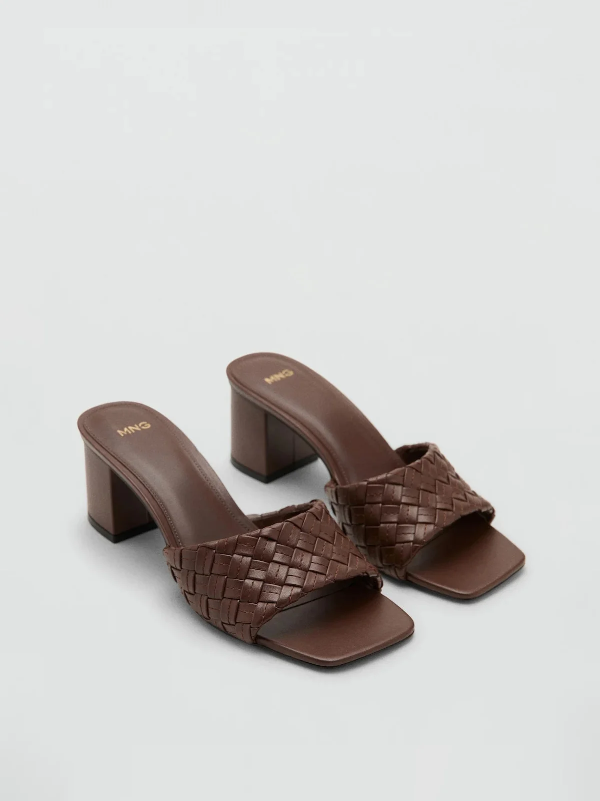 MANGO Dép Cao Gót Nữ Braid
