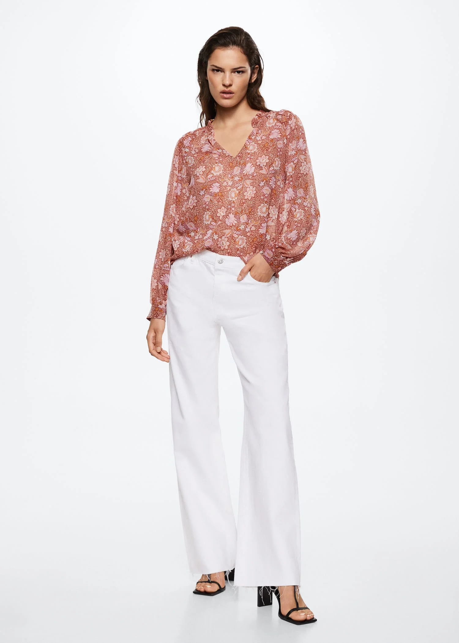 MANGO Áo Kiểu Nữ Fifty