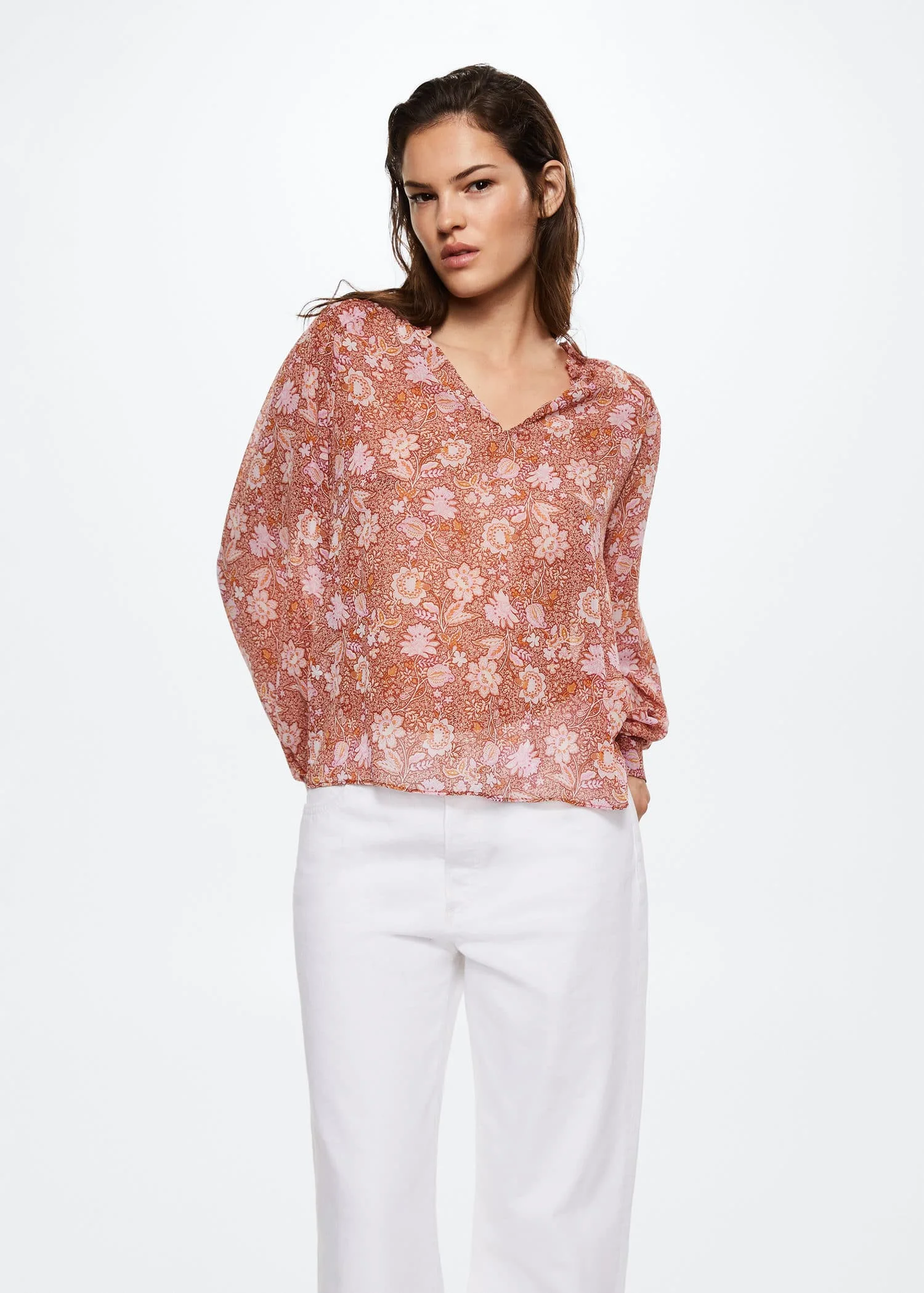MANGO Áo Kiểu Nữ Fifty