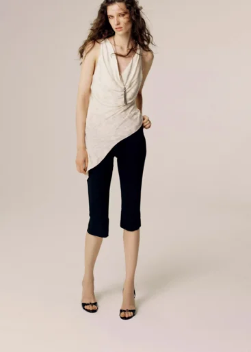 MANGO Áo Kiểu Cộc Tay Nữ Mara