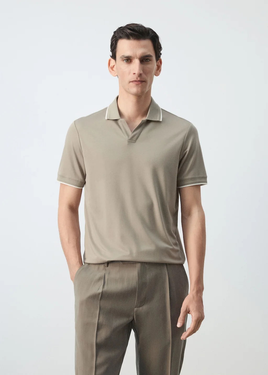 MANGO Áo Polo Nam Carlev