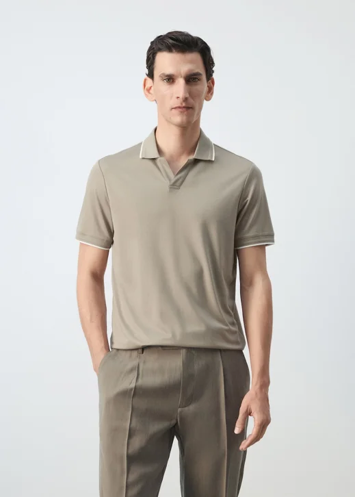 MANGO Áo Polo Nam Carlev