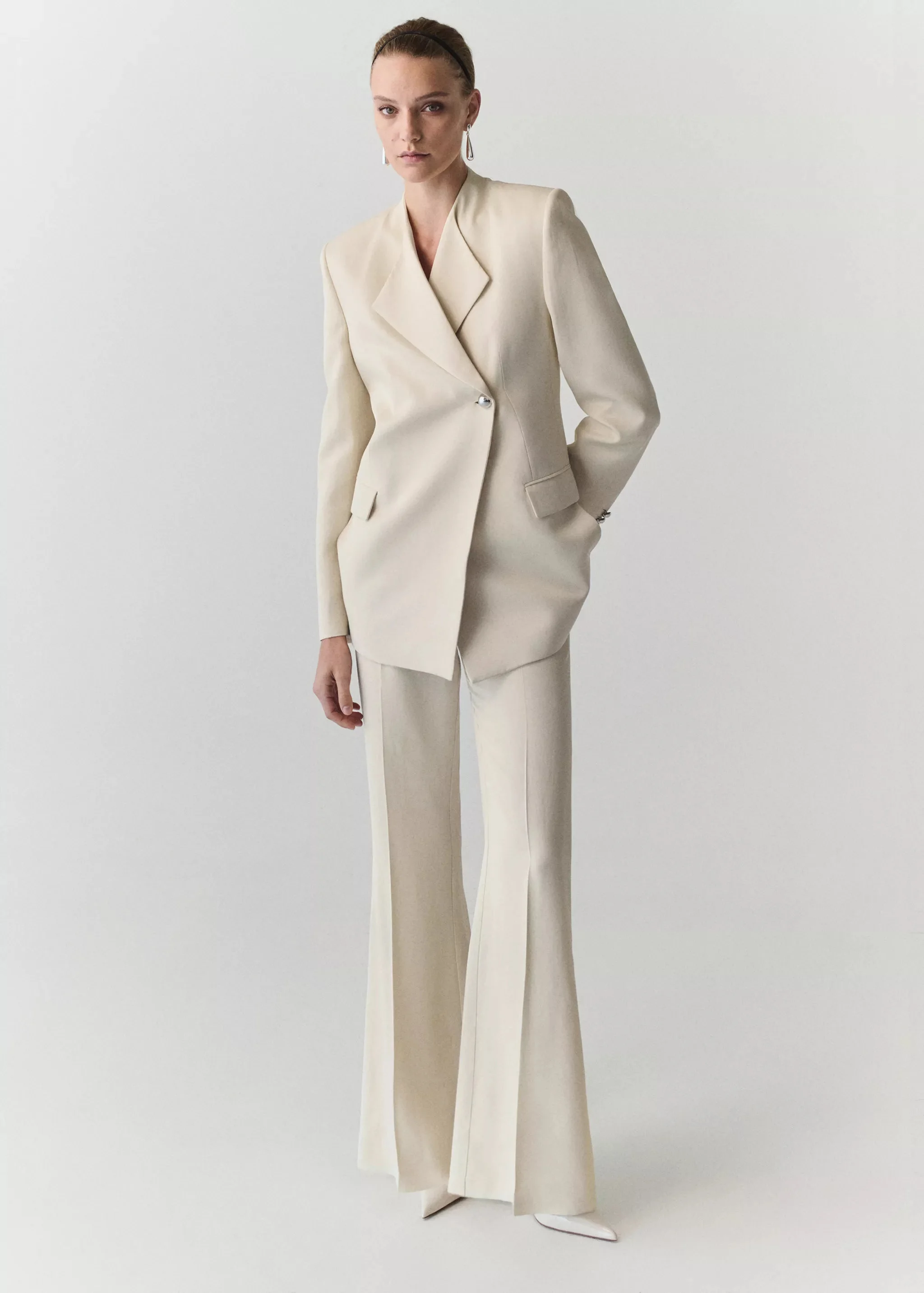 MANGO Áo Blazer Nữ Newyork