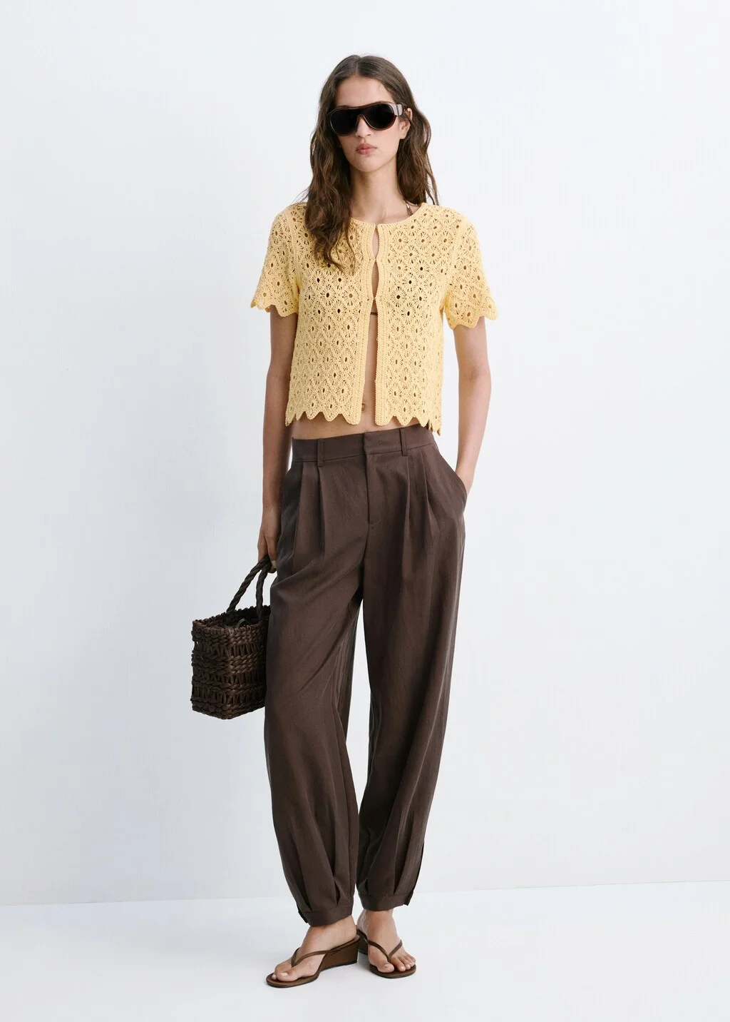 MANGO Áo Khoác Len Nữ Sitin