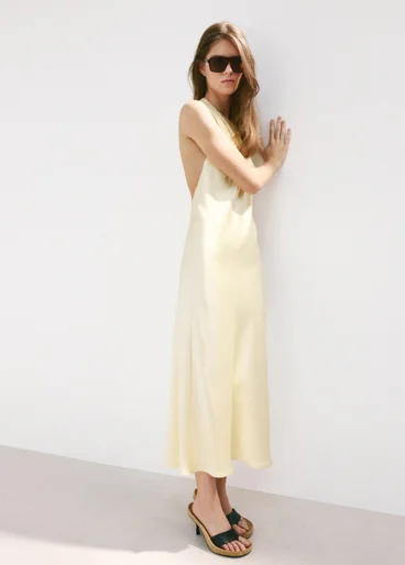MANGO Đầm Nữ Champagn