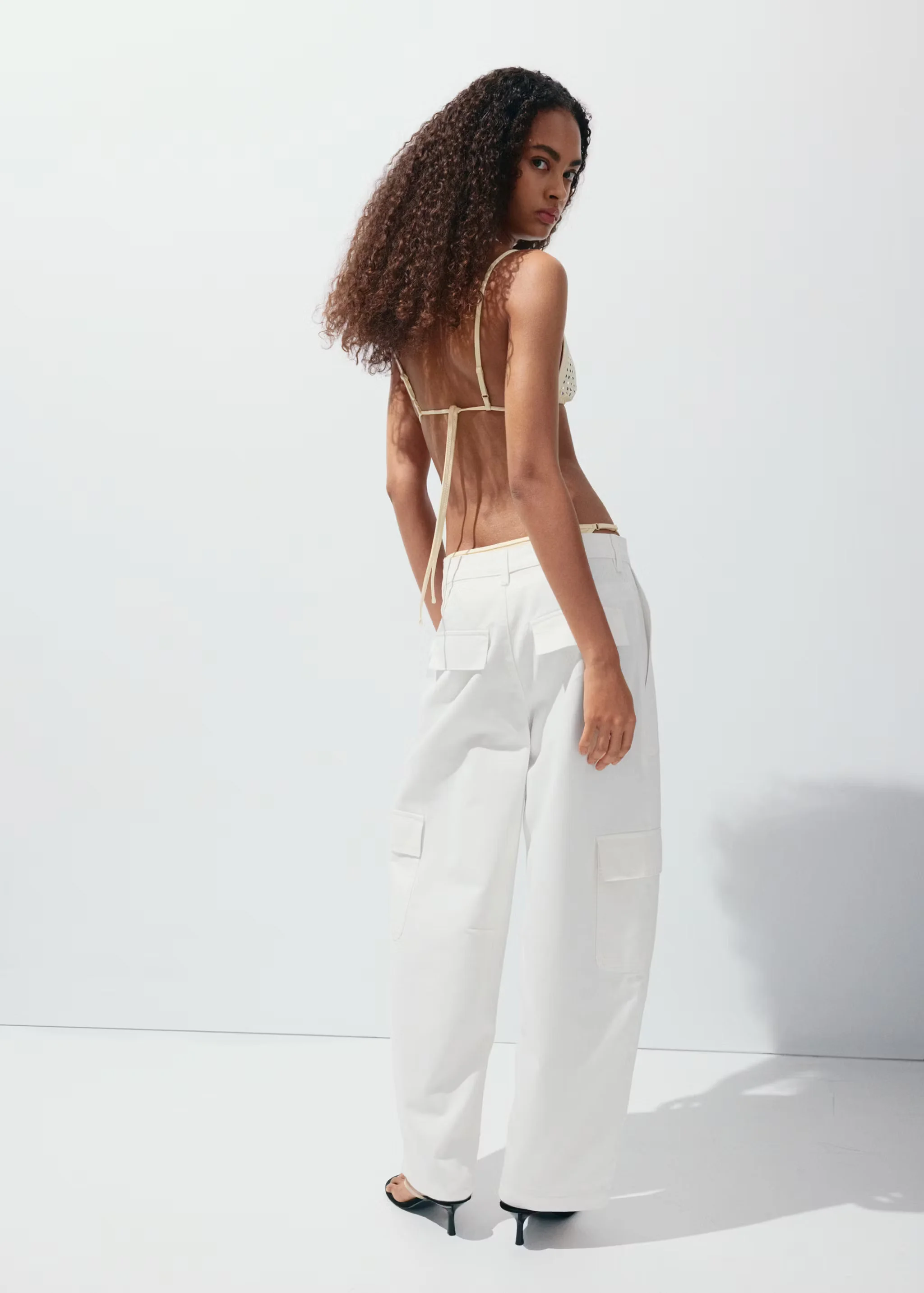 MANGO Quần Jeans Nữ Papaya