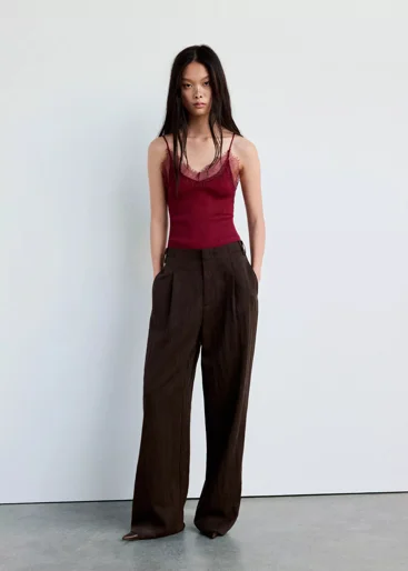 MANGO Áo Kiểu Hai Dây Nữ Nando