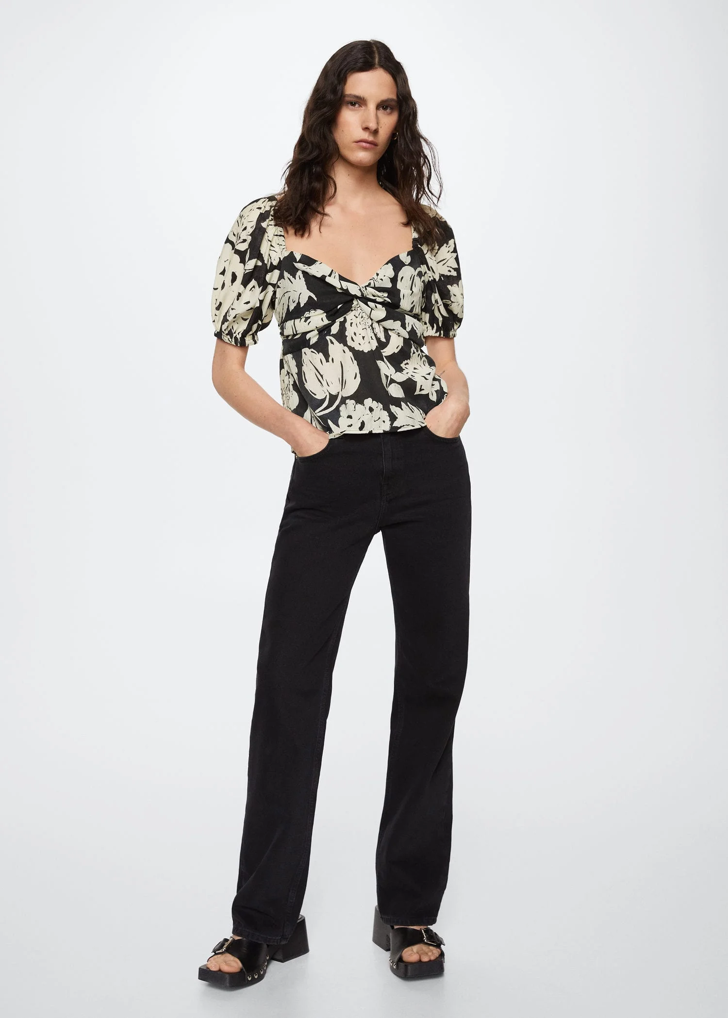 MANGO Áo Kiểu Nữ Lorena