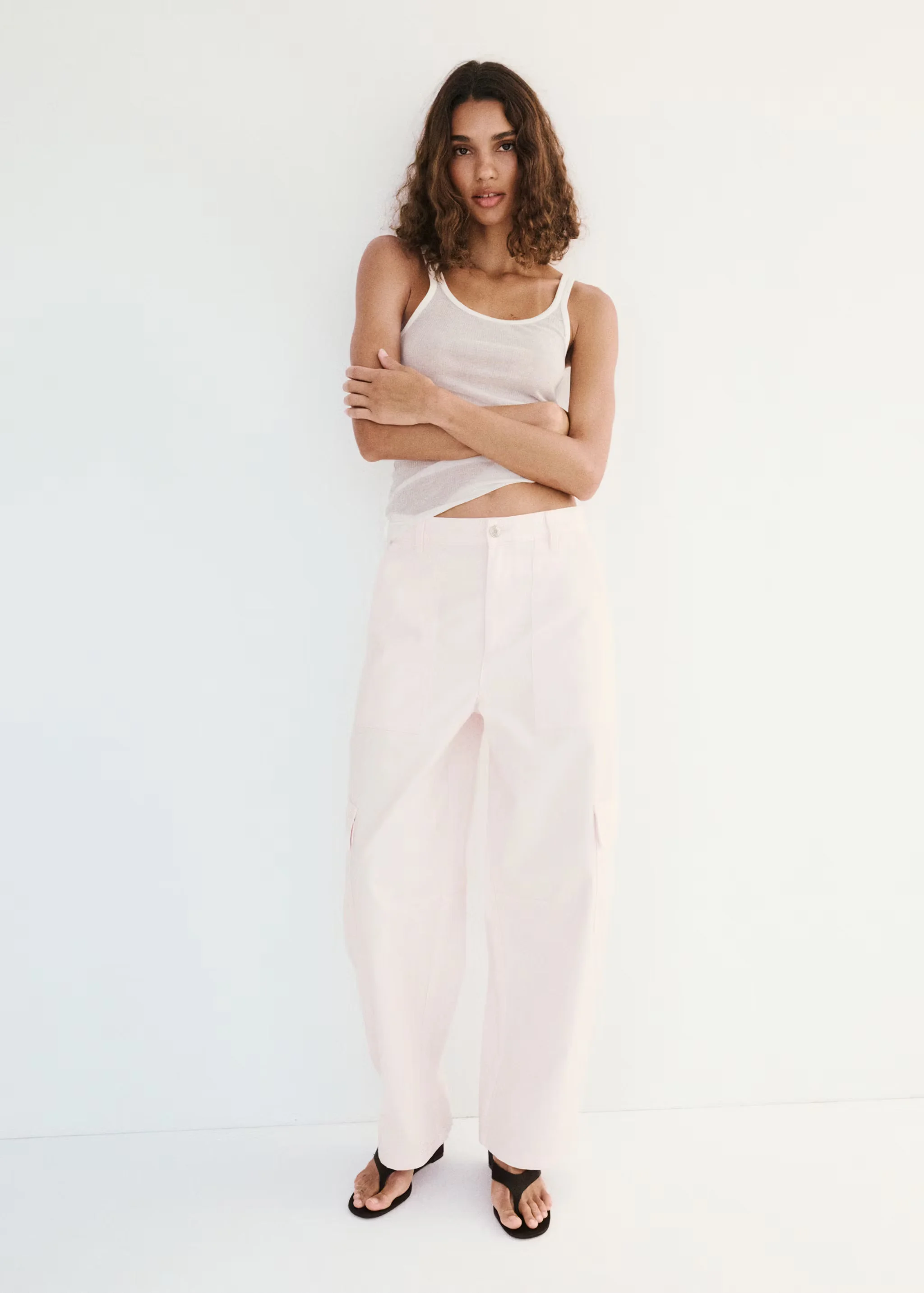 MANGO Quần Jeans Nữ Papaya