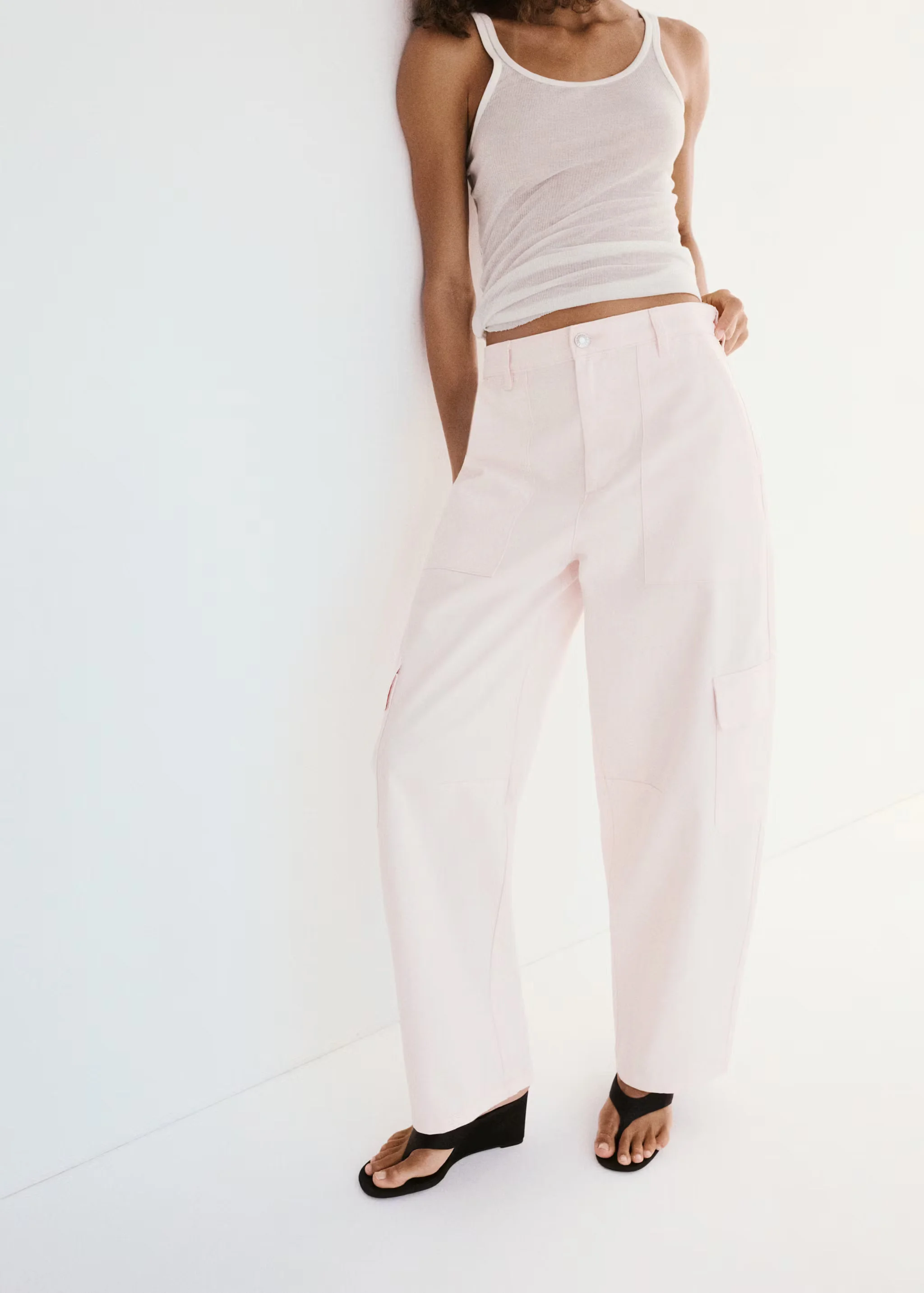 MANGO Quần Jeans Nữ Papaya