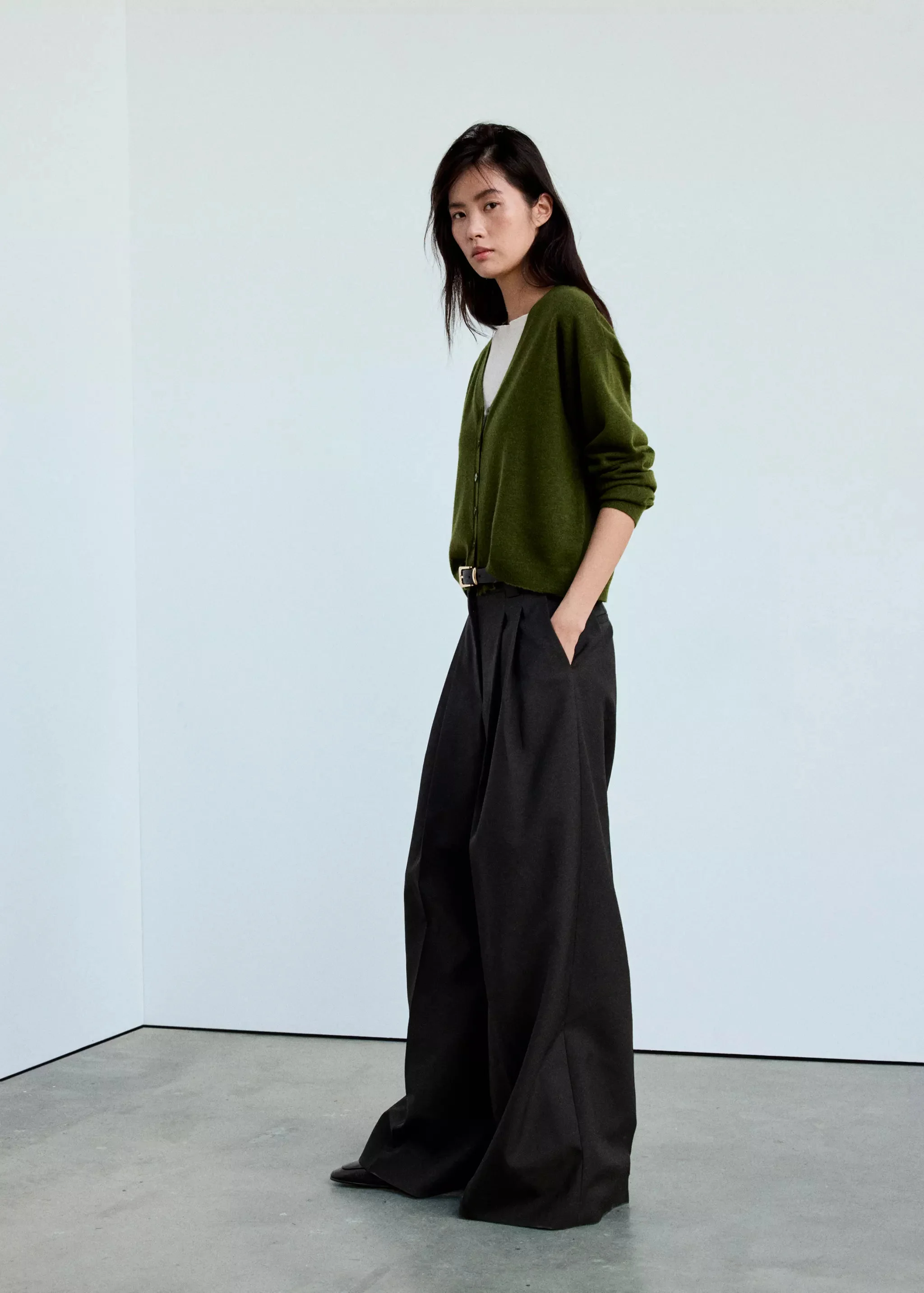 MANGO Áo Khoác Len Nữ Nekkon
