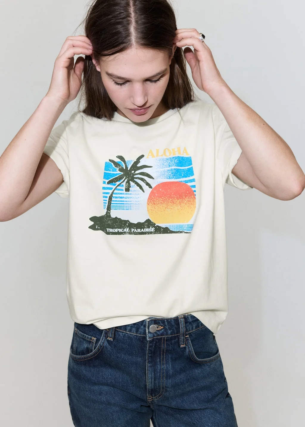 MANGO Áo Thun Nữ Ilustra