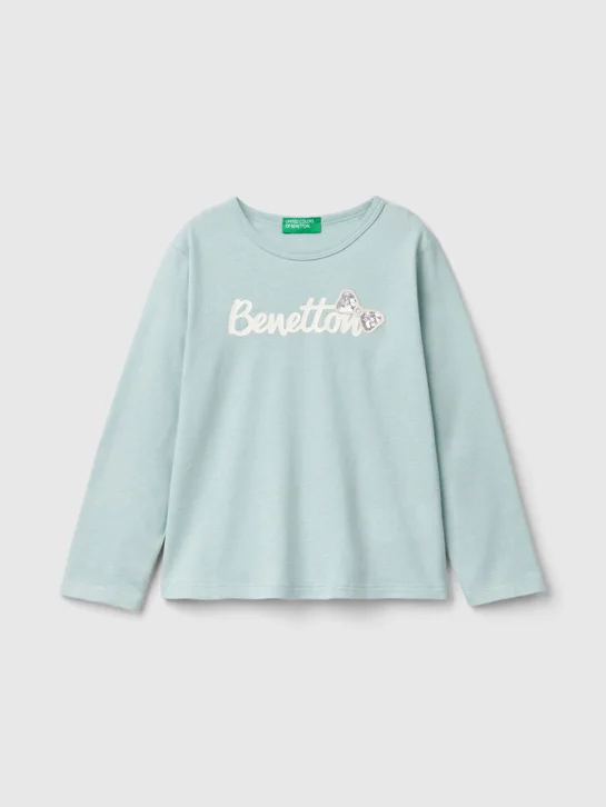 UNITED COLORS OF BENETTON Áo Thun Dài Tay Bé Gái Kid Girl T-Shirt