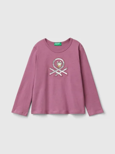 UNITED COLORS OF BENETTON Áo Thun Dài Tay Bé Gái Kid Girl T-Shirt