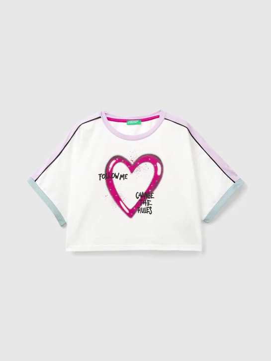 UNITED COLORS OF BENETTON Áo Thun Ngắn Tay Bé Gái Junior Girl T-Shirt