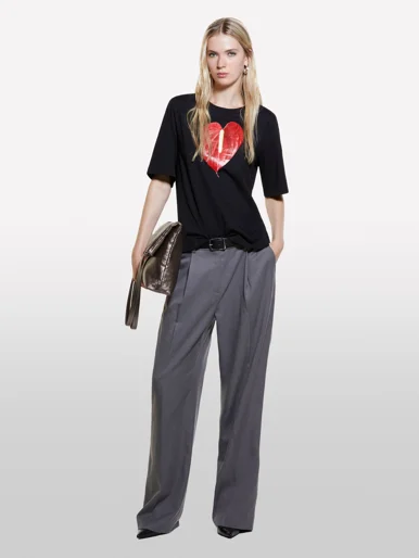 SISLEY Áo Thun Ngắn Tay Nữ Women T-Shirt