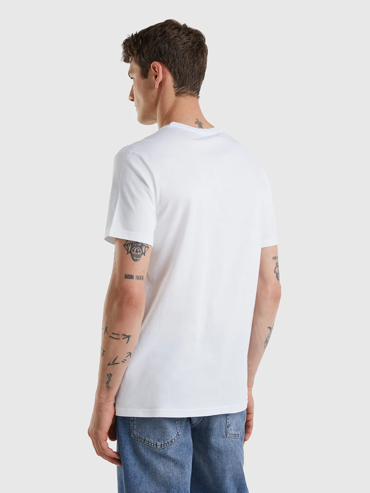 UNITED COLORS OF BENETTON Áo Thun Ngắn Tay Nam T-Shirt In Organic Cotton With Logo Print